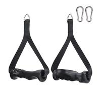 DONGKER Poignées d'exercice,2 Pièces de Rechange Antidérapantes avec Boucle en D en Métal Épais et Grossier pour Poignée de Machine a Câble,Equipement de Gymnastique,Mouche de Poitrine