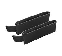 DONGKER Remplisseur D'écart de Siège de Voiture 2 Pièces,Accessoires de Rangement de Voiture en Cuir PU pour Lunettes Clés Cartes Téléphone