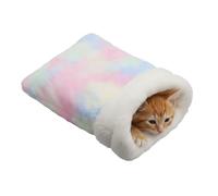DONGKER Sac de Couchage pour Chat,Cachette Chaude Semi-fermée en Polaire Lavable,pour Chatons et Chiots de Petite et Moyenne Taille (4-8 Kg)