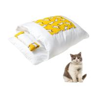 DONGKER Sac de Couchage pour Chat,Niche Semi-fermée avec Fermeture Éclair,Lavable en Machine Ou a la Main,pour Chats et Petits Chiens