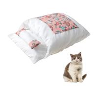 DONGKER Sac de Couchage pour Chat,Niche Semi-fermée avec Fermeture Éclair,Lavable en Machine Ou a la Main,pour Chats et Petits Chiens
