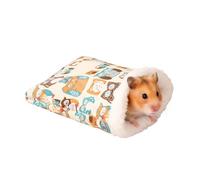 DONGKER Sac de Couchage pour Hamster,Lot de 2 en Polaire Douce,Cachette Chaude Semi-fermée pour Cobaye,Furet,Cobaye,Chinchilla,Lapin ou Hamster