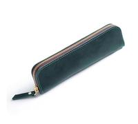 DONGKER Sac de Papeterie,Étui a Crayons en Cuir de 7,8 X 2,1'' a Fermeture Éclair pour Les Étudiantes de Sexe Masculin