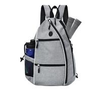 DONGKER Sac de Tennis,Sac Bandoulière Imperméable pour 2 Raquettes avec Porte-Bouteille et Poche a Balles,pour Les Sports de Plein Air et Les Voyages (Hommes et Femmes)