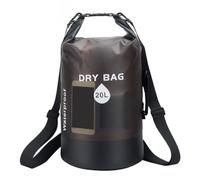 DONGKER Sac Étanche avec Fermeture a Enroulement,10 L/20 L Pochette Étanche pour Téléphone et Bandoulière Réglable pour la Navigation,Kayak et Les Sports Nautiques de Plage