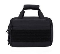 DONGKER Sac pour Armes a Feu,5 Compartiments Séparés,Etui de Transport pour Armes de Poing,avec Bandoulière Réglable et Poignée Magique,pour Le Tir en Plein Air