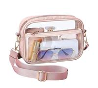 DONGKER Sac Transparent,Sac a Bandoulière en PVC Imperméable,Sac a Main Transparent Approuvé par le Stade avec Poche Avant et Sangle Réglable pour Hommes et Femmes,Evénements de Stade