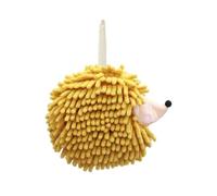 DONGKER Serviettes a Main Suspendues,Serviette en Boule de Microfibre Moelleuse en Chenille avec Boucle de Suspension,Design en Forme de Hérisson,Séchage Rapide pour Lavabo de Salle de Bain