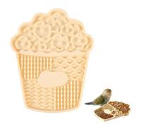 DONGKER Tapis d'alimentation Lente pour Oiseaux,Jouets Interactifs en Silicone pour Perroquets,Perruches,Calopsittes,Gris D'Afrique,Conures et Perruches Ondulées