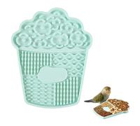 DONGKER Tapis d'alimentation Lente pour Oiseaux,Jouets Interactifs en Silicone pour Perroquets,Perruches,Calopsittes,Gris D'Afrique,Conures et Perruches Ondulées