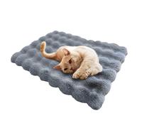 DONGKER Tapis de Couchage en Peluche pour Chat,avec Dessous en Silicone Antidérapant et Particules pour Petits et Moyens Chiens,Chats et Animaux de Compagnie
