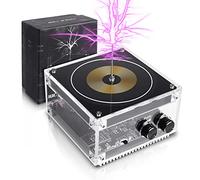 DONGKER Tesla Bobine Bluetooth Musique Speaker, Tesla Coil générateur de Plasma à Arc électrique, Bricolage Jouet de Bureau Artificiel Tactile, modèle d'expérimentation pour Cadeaux et décorations