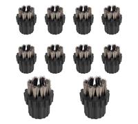 DONGKER Tête de Brosse pour Nettoyeur Vapeur,10 Pièces,Poils en Nylon/Cuivre/Acier Inoxydable,Têtes de Rechange pour Joints de Carrelage de Salle de Bain,Coins,Cadres de Fenêtre et Bords D'évier
