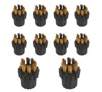 DONGKER Tête de Brosse pour Nettoyeur Vapeur,10 Pièces,Poils en Nylon/Cuivre/Acier Inoxydable,Têtes de Rechange pour Joints de Carrelage de Salle de Bain,Coins,Cadres de Fenêtre et Bords D'évier