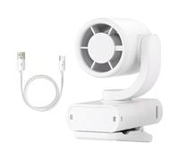 DONGKER Ventilateur a Pince Portable,Mini Ventilateur de Refroidissement Rechargeable a 6 Vitesses Réglables avec Rotation Horizontale a 180° et Verticale a 90° pour Camping,Bureau et les Voyages