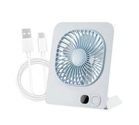 DONGKER Ventilateur de Voyage Portable,1200 MAh,USB,3 Vitesses Réglables,Silencieux,Pliable,Fixation Magnétique Murale,avec Affichage LED,pour Chambre,Bureau,Yoyages,Camping et les Croisières
