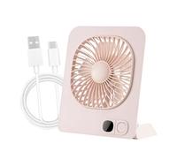 DONGKER Ventilateur de Voyage Portable,1200 MAh,USB,3 Vitesses Réglables,Silencieux,Pliable,Fixation Magnétique Murale,avec Affichage LED,pour Chambre,Bureau,Yoyages,Camping et les Croisières