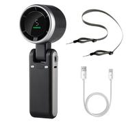 DONGKER Ventilateur portable à 5 vitesses, rechargeable par USB, réglable à 180 ° avec batterie de 3600 mAh et cordon pour voyage/maison/bureau/camping