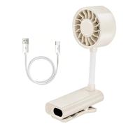 DONGKER Ventilateur Portable a Main,100 Vitesses Mini Ventilateur a Pince,Rechargeable par USB,Haute Vitesse,Turbo Personnel avec Affichage LED,pour les Voyages et les Vacances a la Plage
