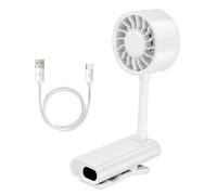 DONGKER Ventilateur Portable a Main,100 Vitesses Mini Ventilateur a Pince,Rechargeable par USB,Haute Vitesse,Turbo Personnel avec Affichage LED,pour les Voyages et les Vacances a la Plage