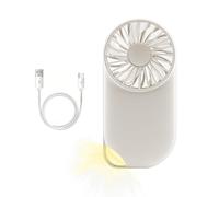 DONGKER Ventilateur USB Portable,Mini Ventilateur de Poche 4 Vitesses,Batterie 1200 MAh,pour L'été,Voyages,Chambre,Voiture,L'extérieur et la Cuisine