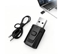 Dongle Bluetooth, Adaptateur Bluetooth 2 en 1 Émetteur/Transmetteur, Compatible avec TV, PC, Chaîne Stéréo et Voiture, Microphone Intégré pour Mains Libres et Musique