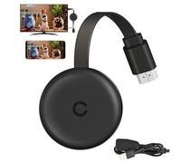 Dongle HDMI sans fil - 2025 - Plug and Play - 2,4/5 GHz Miracast HDMI Display Dongle 4K WiFi Display Adaptateur compatible avec smartphone/ordinateur portable/PC/moniteur/projecteur (prend en charge