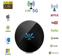 Dongle HDMI sans fil - Google - Chromecast - Double fréquence 2.4G/5G - Streaming multimédia - Mirroring d'écran