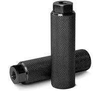 DONGLING Cale Pied BMX Chevilles de vélo en Alliage d'aluminium for Chevilles BMX VTT Chevilles arrière de Cyclisme adaptées aux Axes de 3/8 Pouces Repose Pied Velo(Black)