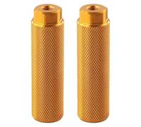 DONGLING Cale Pied BMX Chevilles de vélo en Alliage d'aluminium for Chevilles BMX VTT Chevilles arrière de Cyclisme adaptées aux Axes de 3/8 Pouces Repose Pied Velo(Gold)