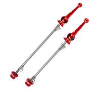 DONGLING Serrages Et Blocages Rapides Brochettes de moyeu Roue vélo, 1 Paire, Route Montagne léger, dégagement Rapide, brochette Avant et arrière, Levier Fixation d'essieu en Titane(Red)