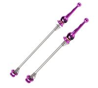 DONGLING Serrages Et Blocages Rapides Brochettes de moyeu Roue vélo, 1 Paire, Route Montagne léger, dégagement Rapide, brochette Avant et arrière, Levier Fixation d'essieu en Titane(Purple)