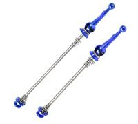 DONGLING Serrages Et Blocages Rapides Brochettes de moyeu Roue vélo, 1 Paire, Route Montagne léger, dégagement Rapide, brochette Avant et arrière, Levier Fixation d'essieu en Titane(Blue)