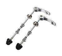 DONGLING Serrages Et Blocages Rapides Brochettes de moyeu Roue vélo, Paire brochettes, axe Levier Boulon à dégagement Rapide(Silvery)