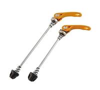 DONGLING Serrages Et Blocages Rapides Brochettes de moyeu Roue vélo, Paire brochettes, axe Levier Boulon à dégagement Rapide(Golden)