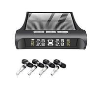 DONGLING Tpms Capteur de Voiture Solaire manomètre 4 capteurs Alarme système Surveillance la Pression des pneus Automobile sécurité Roues(Internal)