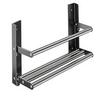 DongMaple Étagère à Chaussures 2 Niveaux en Métal, Porte-Chaussures,Shoe Rack étroit Mural,Espace-Saving,pour 6 Paires de Organiseur de Chaussures pour Camping-Car,Couloir et Salle de Bain,Gris