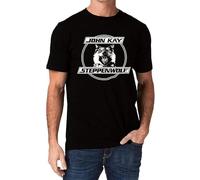 DONGNODQ Steppenwolf Band John Kay Logo Men's T Shirt Manches Courtes(Medium)