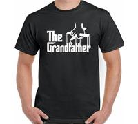 DONGNODQ The Grandfather t Shirts mnner Schwarz Mens Funny Christening Father's Day Birthday Manches Courtes(Large)