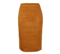 DONGPAO Jupe en daim pour femme, marron, 48