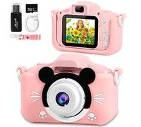 DONGQI Appareil Photo pour Enfant 1080p - Écran de 2 Pouces - avec Carte SD de 32 Go - Selfie - pour garçons et Filles de 3 à 12 Ans