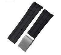 dongriuk Bracelet de montre incurvé pour Mido M005430A M005614A Bracelet de montre en caoutchouc pour Citizen(Blacks1,22mm)