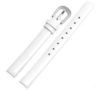 dongriuk Bracelet en cuir véritable 10 mm pour montre à quartz pour femme Calvin Klein K43231CS K43232(Bright white sk)