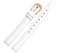 dongriuk Bracelet en cuir véritable 10 mm pour montre à quartz pour femme Calvin Klein K43231CS K43232(Bright white rg)
