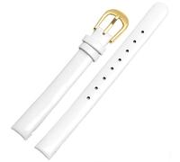 dongriuk Bracelet en cuir véritable 10 mm pour montre à quartz pour femme Calvin Klein K43231CS K43232(Bright white g)