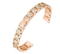 dongriuk Pour les accessoires de bracelet de montre DW pour femmes en acier flash(Rose gold,12mm)
