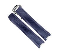 dongriuk Pour Omega Aqua Terra AT150 Seamaster 300 Ultra Light 8900 SeriesSilica Gel Rubber Watchband 20mm Strap(BlueW silver)