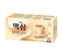 Dongsuh Maxim Moka White Gold Coffee Mix Lot de 20 bâtonnets de café 12 g