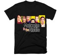 DONGSUO Malcolm in The Middle 100% Cotton Men's T-Shirt Black S