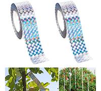 DONGSZQ Bande Répulsive Réfléchissante,2 Rouleaux Anti Oiseaux Bande, Bandes réfléchissantes pour Oiseaux,Double Face Anti Oiseaux Bande,pour Oiseaux Protéger Votre Jardin
